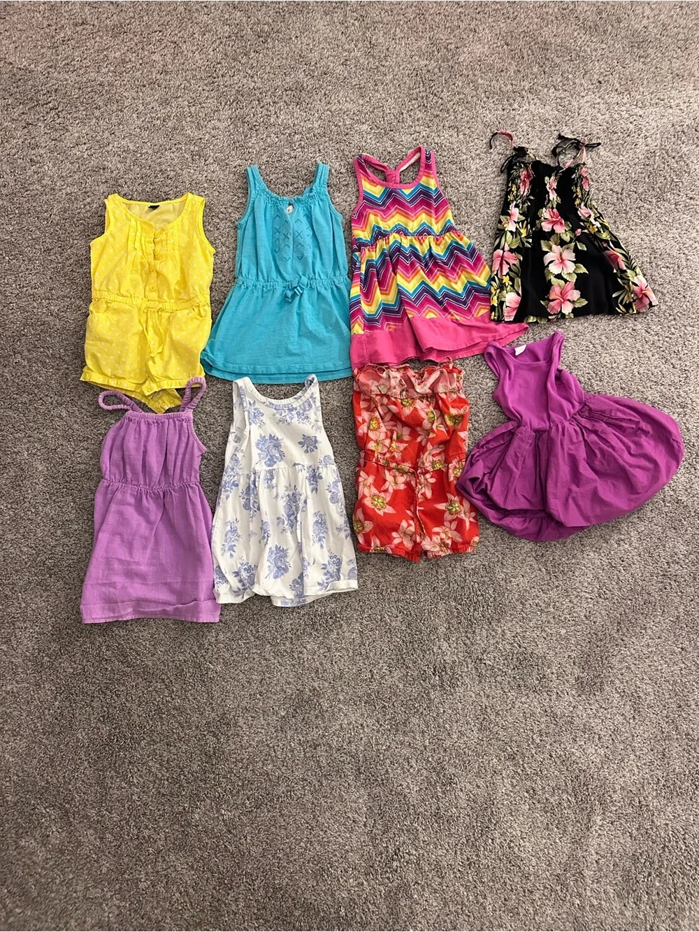 Toddler Girl Size 2T Summer Dresses Rompers Lot